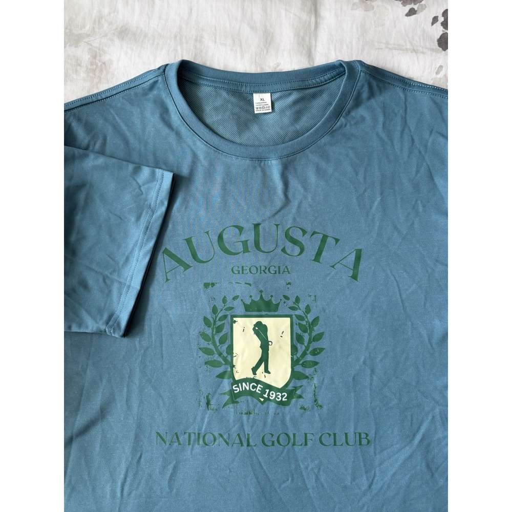 Vintage Augusta National Golf Club Crest Logo T Shirt Performance Breathable XL